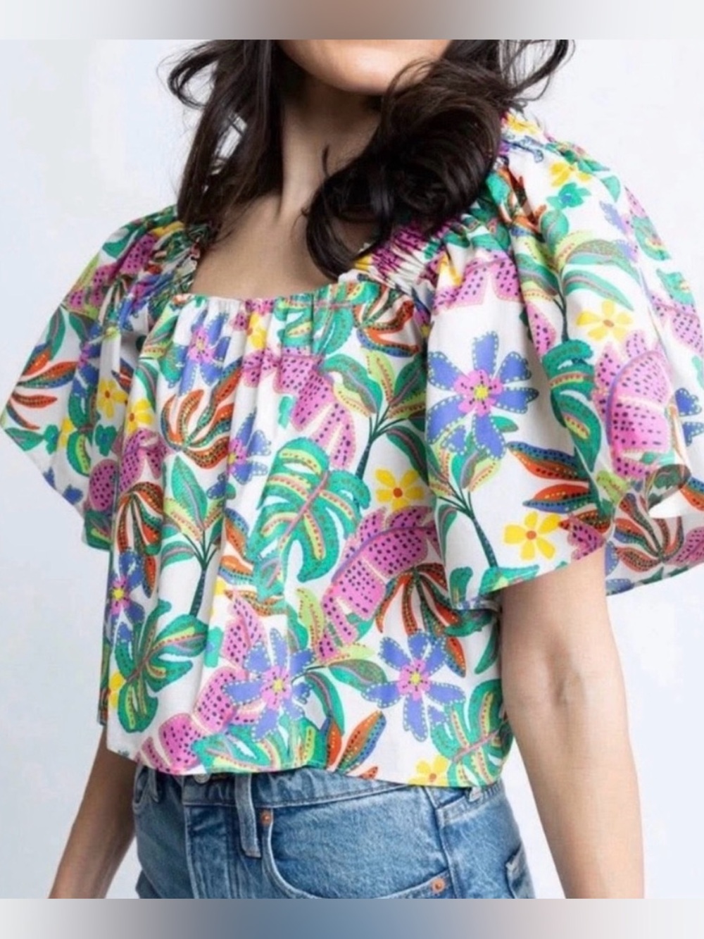 NWOT Karlie Tropical Top